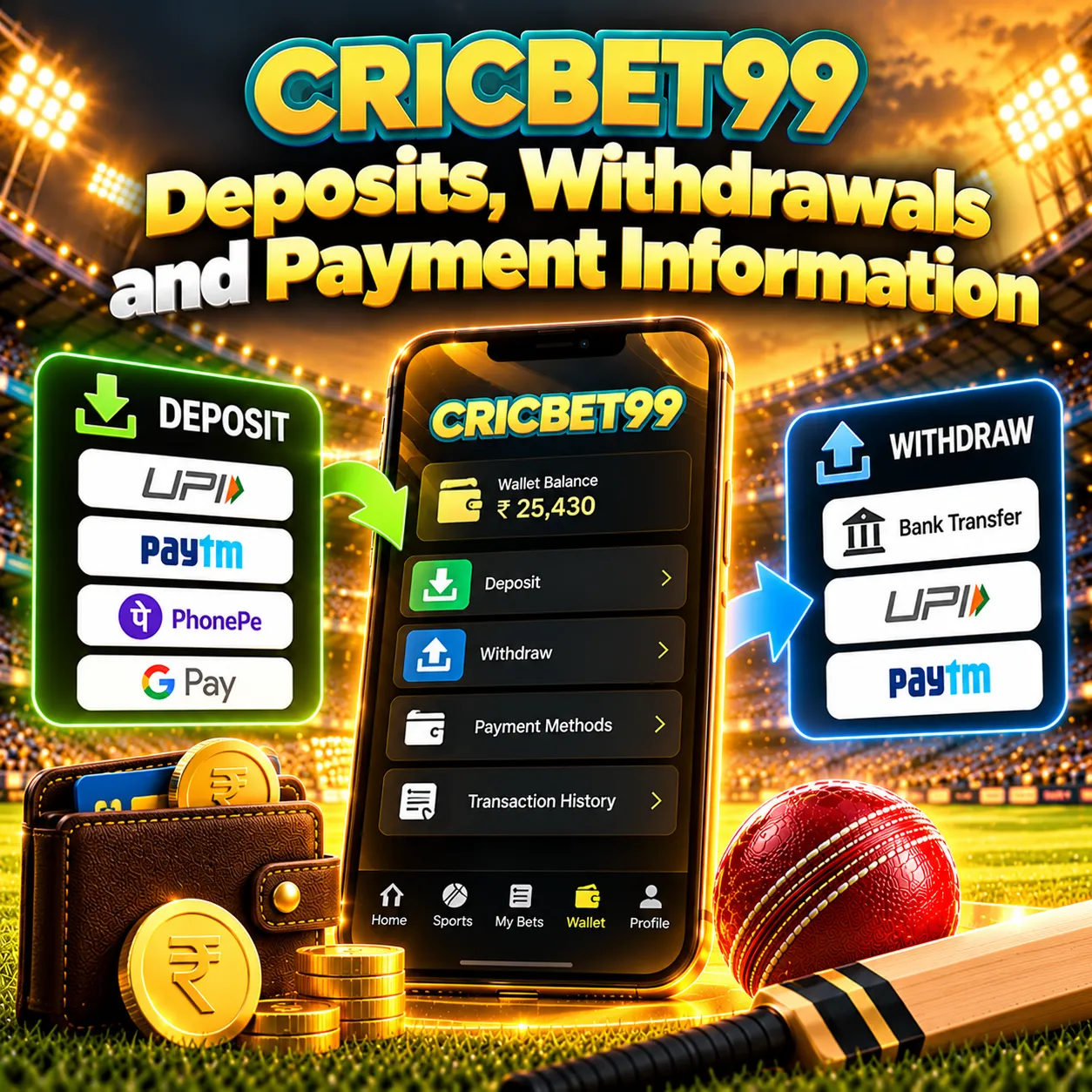 Deposits, Withdrawals and Payment Information