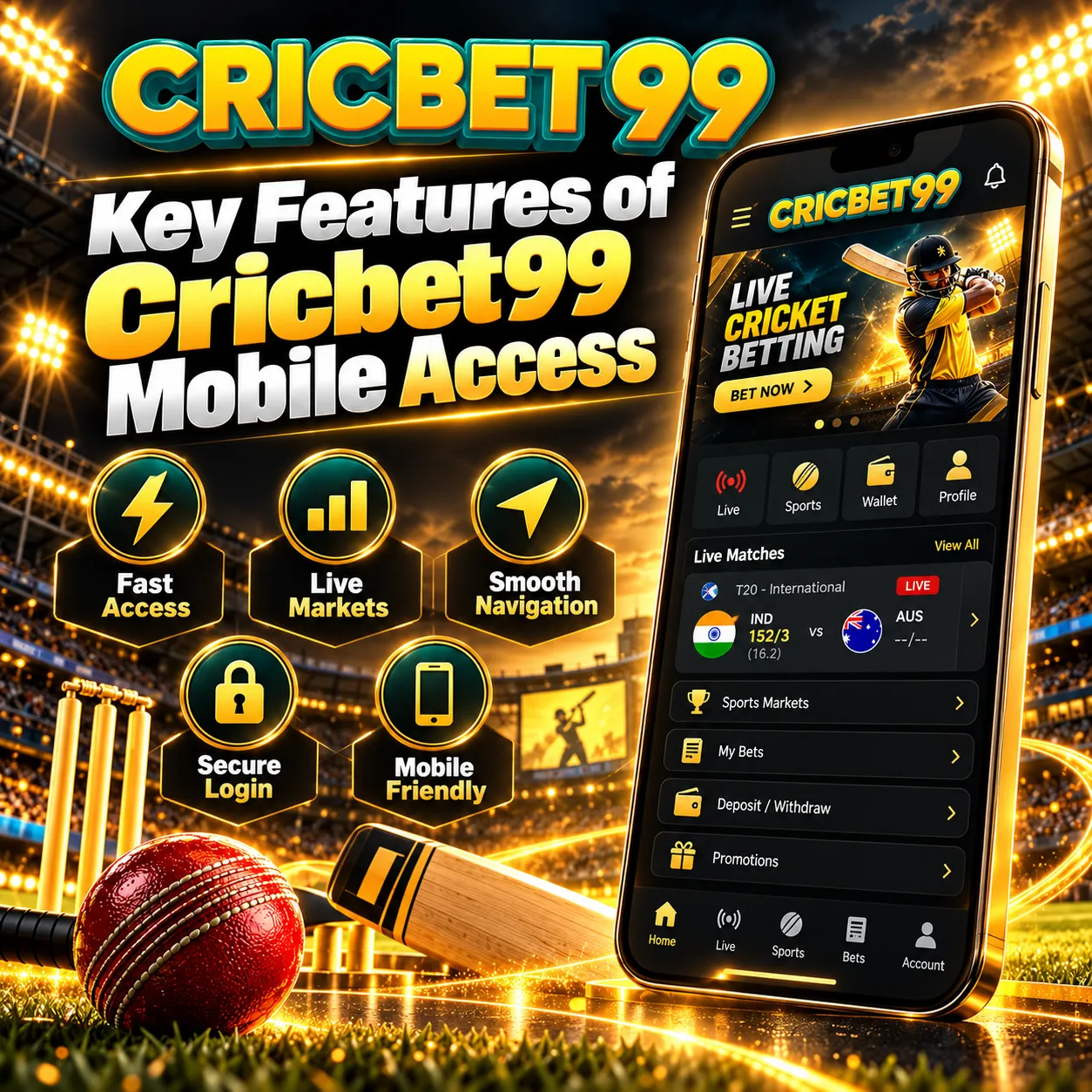 Key Features of Cricbet99 Mobile Access