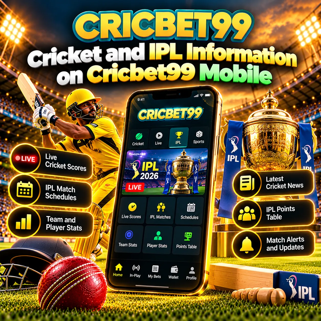 Cricket and IPL Information on Cricbet99 Mobile